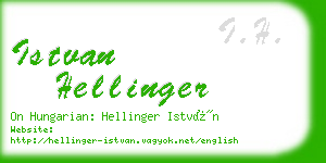 istvan hellinger business card